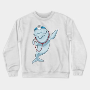 Dolphin Doctor Stethoscope Crewneck Sweatshirt